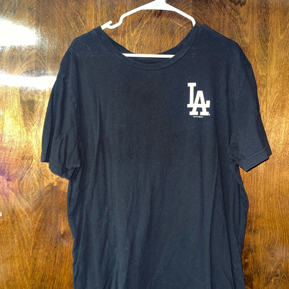 New Era Black LA Logo Short Sleeve Tee